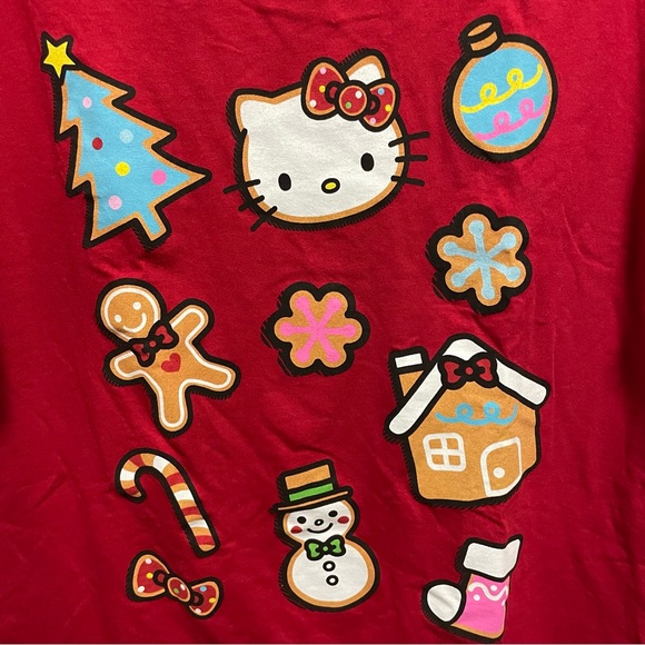NWT Hello Kitty Holiday Christmas Cookies Red Shirt Sanrio Size M - Picture 5 of 5